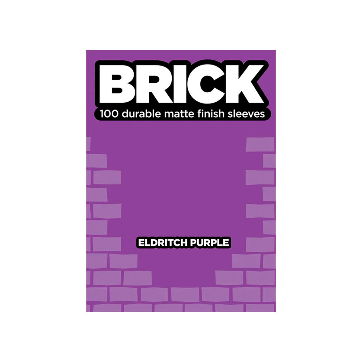 A purple Brick card sleeve. Brand: Legion Supplies, Item: Eldritch Purple Brick Sleeve.