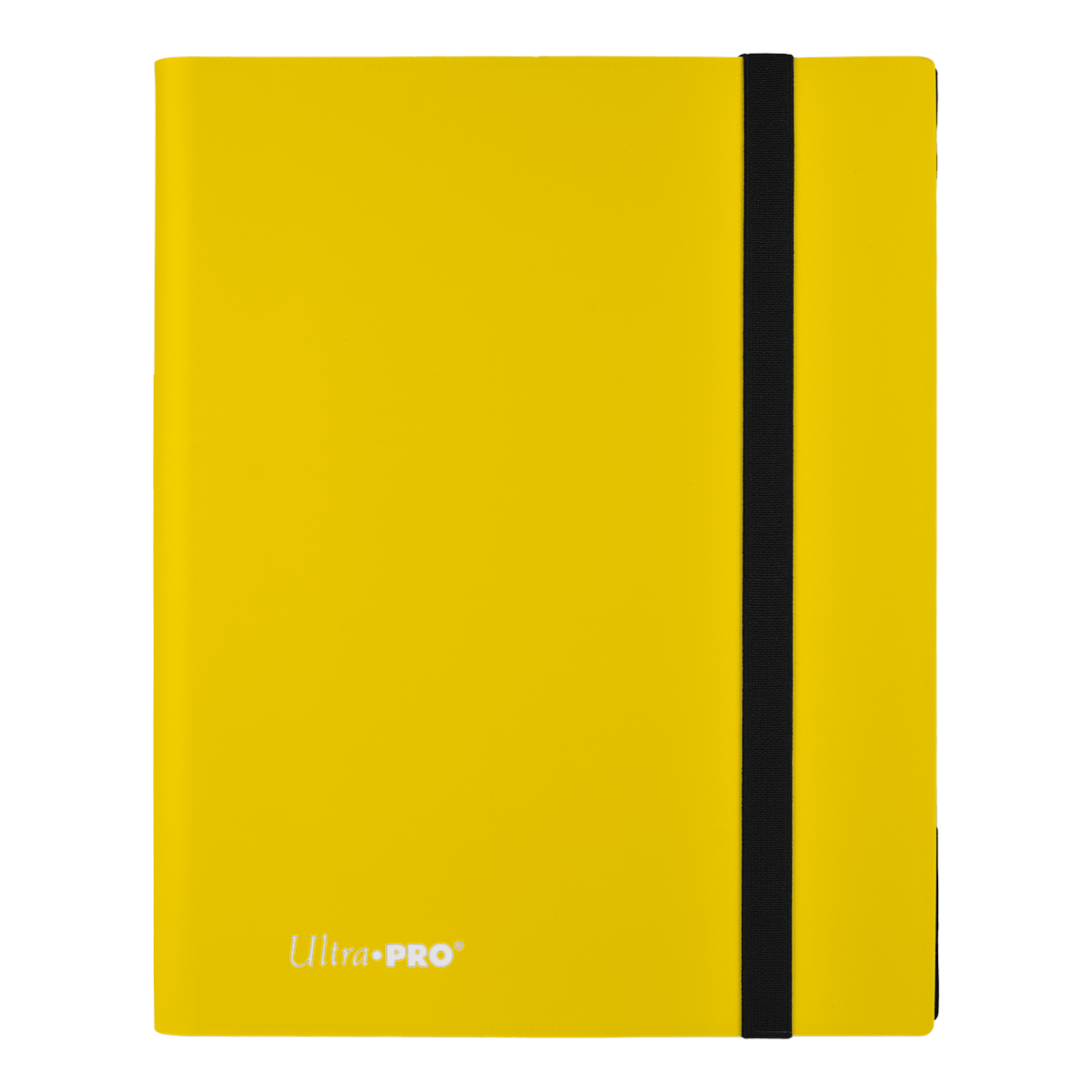 A yellow Ultra PRO Eclipse 9-Pocket PRO-BINDER.