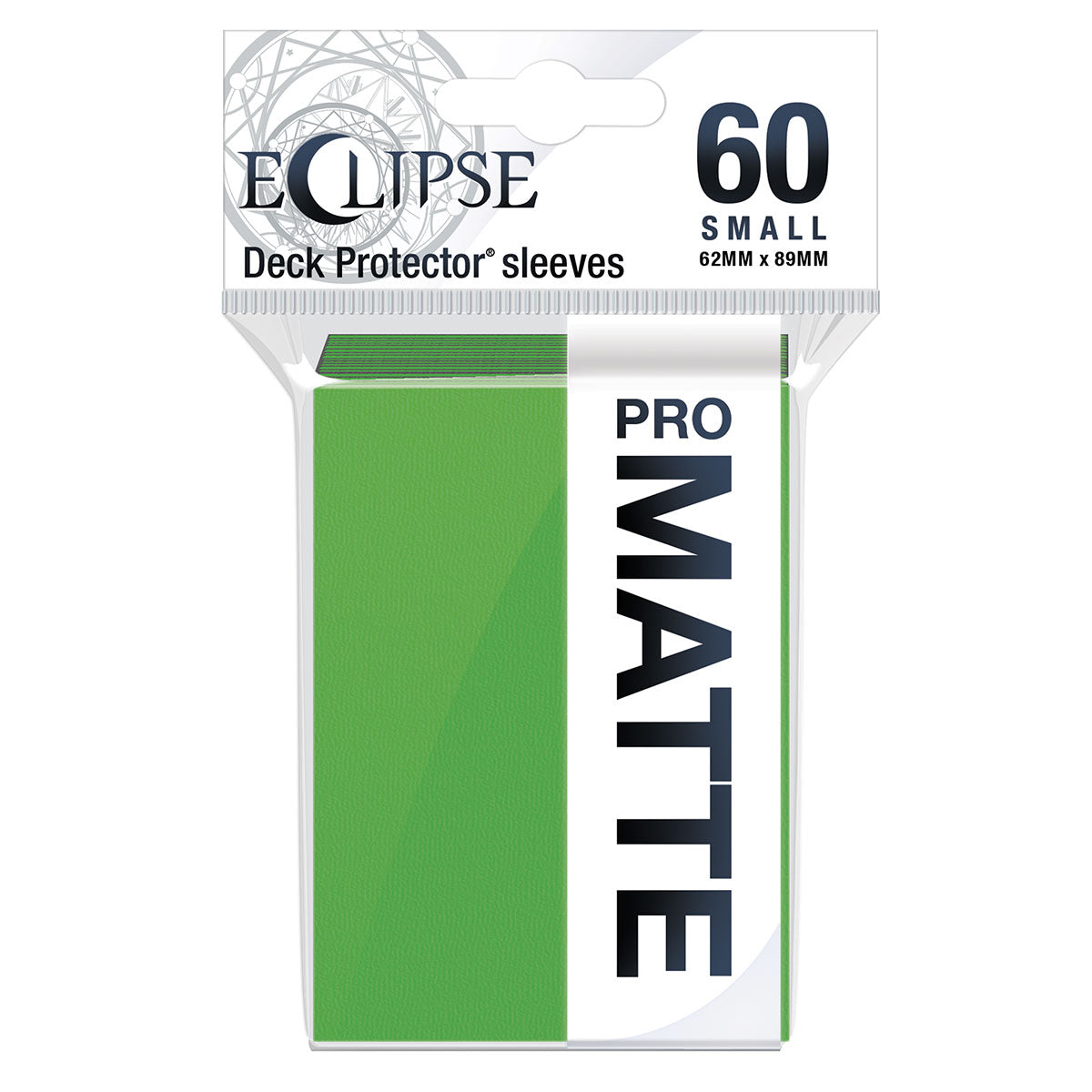 A Lime Green Eclipse Matte Deck Protector Sleeves (60ct). Brand: Ultra PRO, Item: ECLIPSE® Matte Small DECK PROTECTOR® Sleeves (60ct) - Lime Green