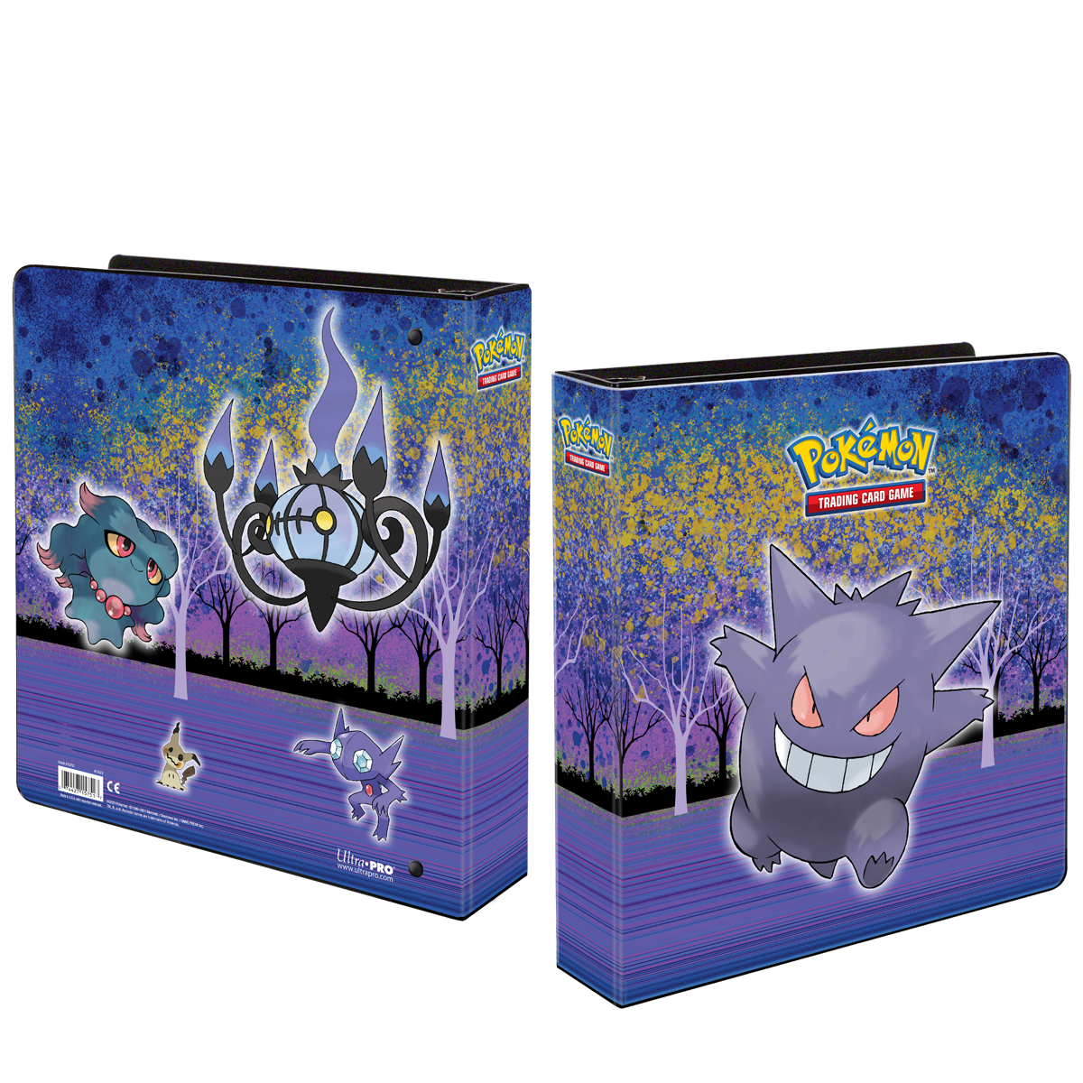 A blue and purple 2" Gallery Series Haunted Hollow Album for Pokémon. Brand: Ultra PRO, Item: 2" Gallery Series Haunted Hollow Album for Pokémon