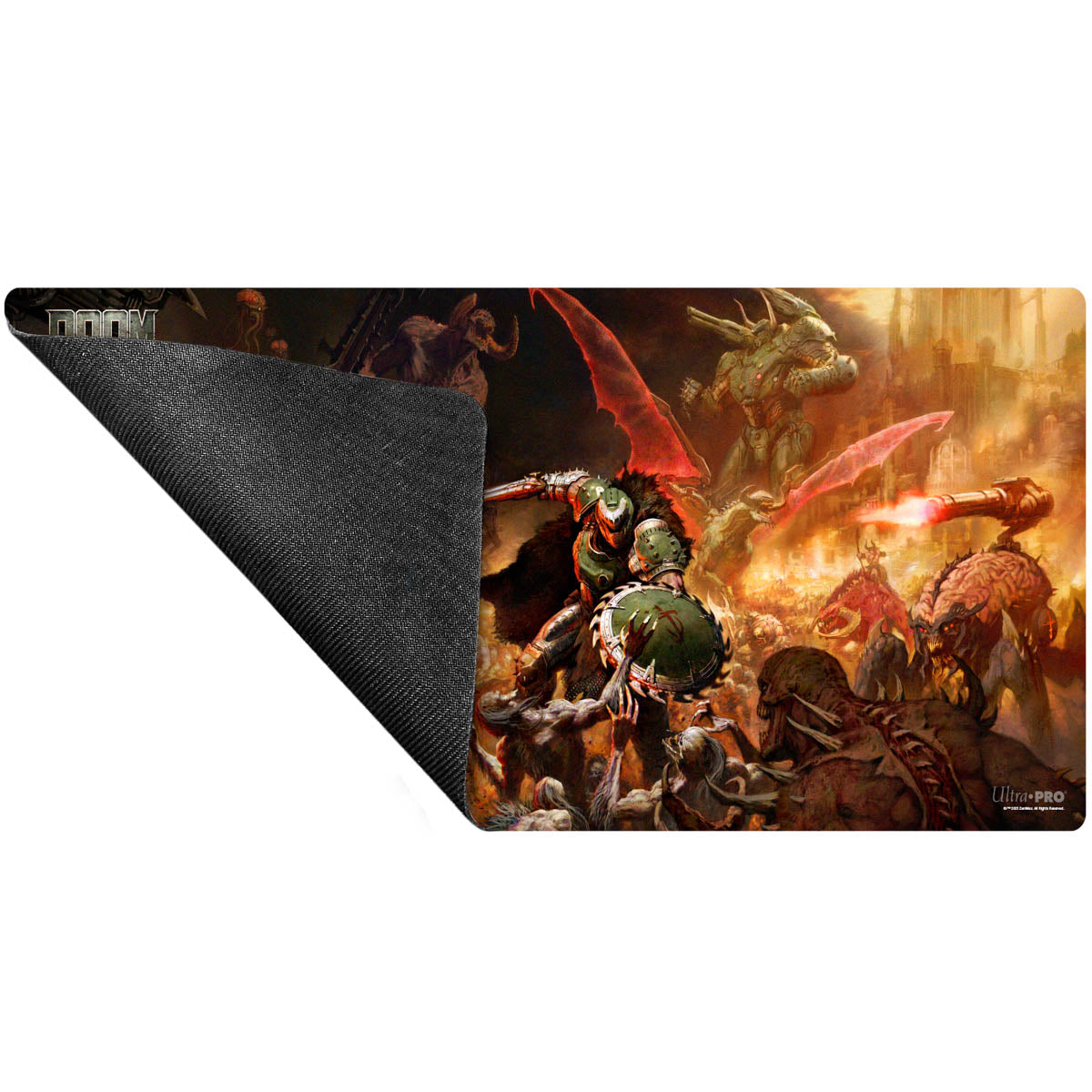 A DOOM: The Dark Ages - Onslaught Extended Playmat. Brand: Ultra-Pro, Item: DOOM: THE DARK AGES - ONSLAUGHT - Extended Playmat.