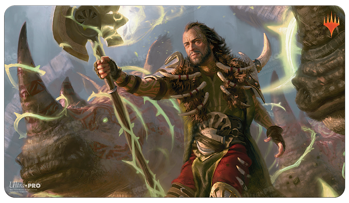 A Magic: The Gathering Commander Ghired, Conclave Exile Gaming Playmat. Brand: Ultra PRO, Item: Commander Ghired, Conclave Exile Standard Gaming Playmat.