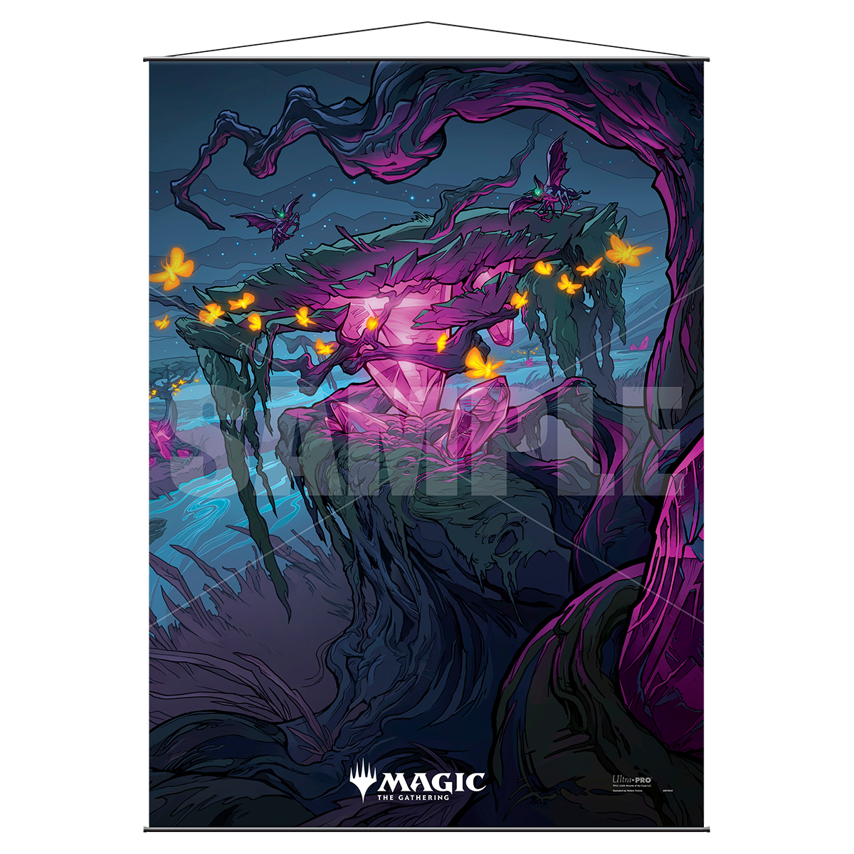 A dark fantasy Magic: The Gathering Ikoria: Lair of Behemoths Indatha Triome Wall Scroll. Brand: Ultra PRO, Item: Indatha Triome Wall Scroll.