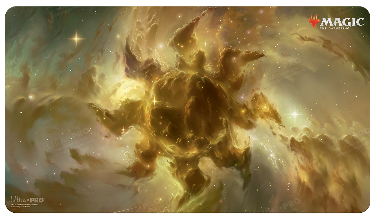 A cosmic nebula playmat for Magic: The Gathering. Brand: Ultra PRO, Item: Celestial Plains Standard Gaming Playmat.