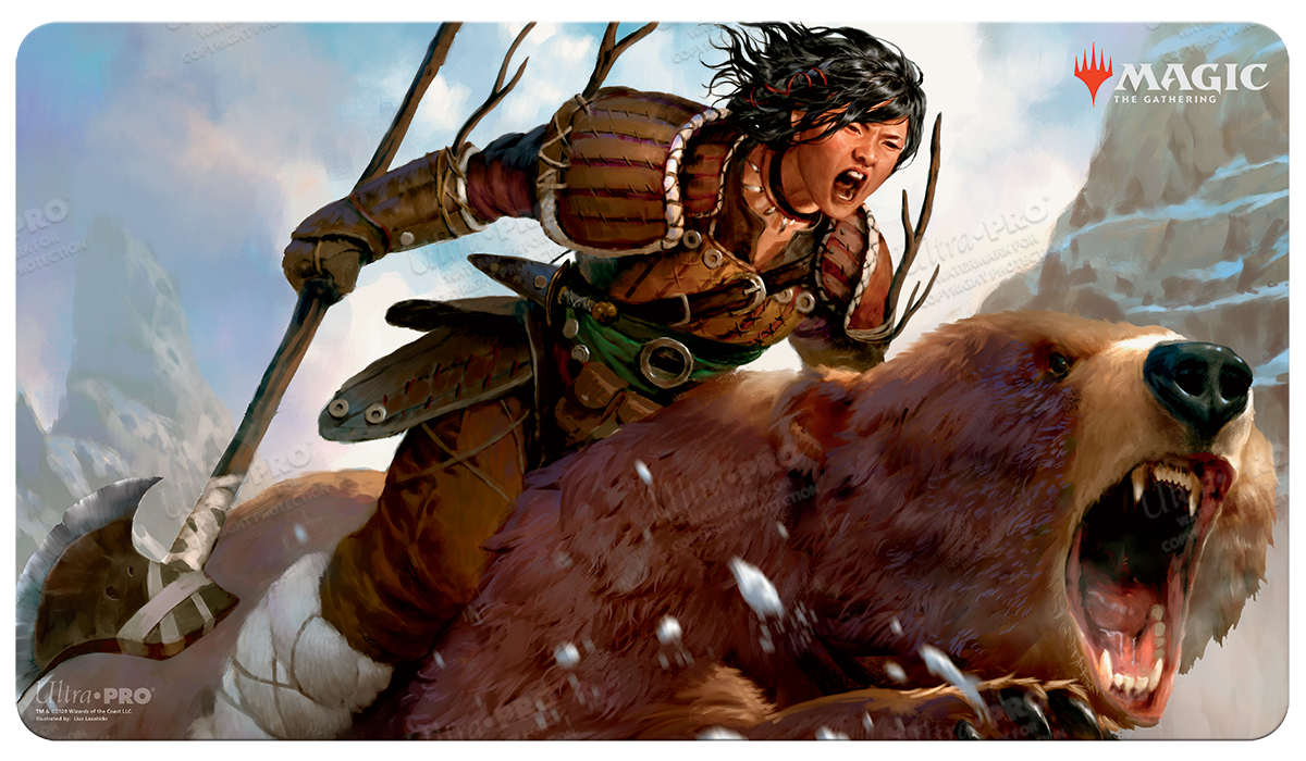 A Magic: The Gathering Commander Legends Tuia Bearclaw Standard Gaming Playmat by Ultra PRO.