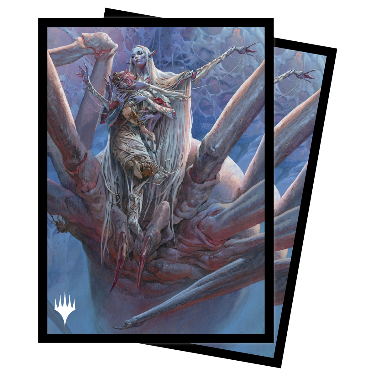A Magic: The Gathering Standard DECK PROTECTOR® Sleeves featuring Lolth, Spider Queen from Adventures in the Forgotten Realms. Brand: Ultra PRO, Item: Lolth, Spider Queen Standard DECK PROTECTOR® Sleeves (100ct).