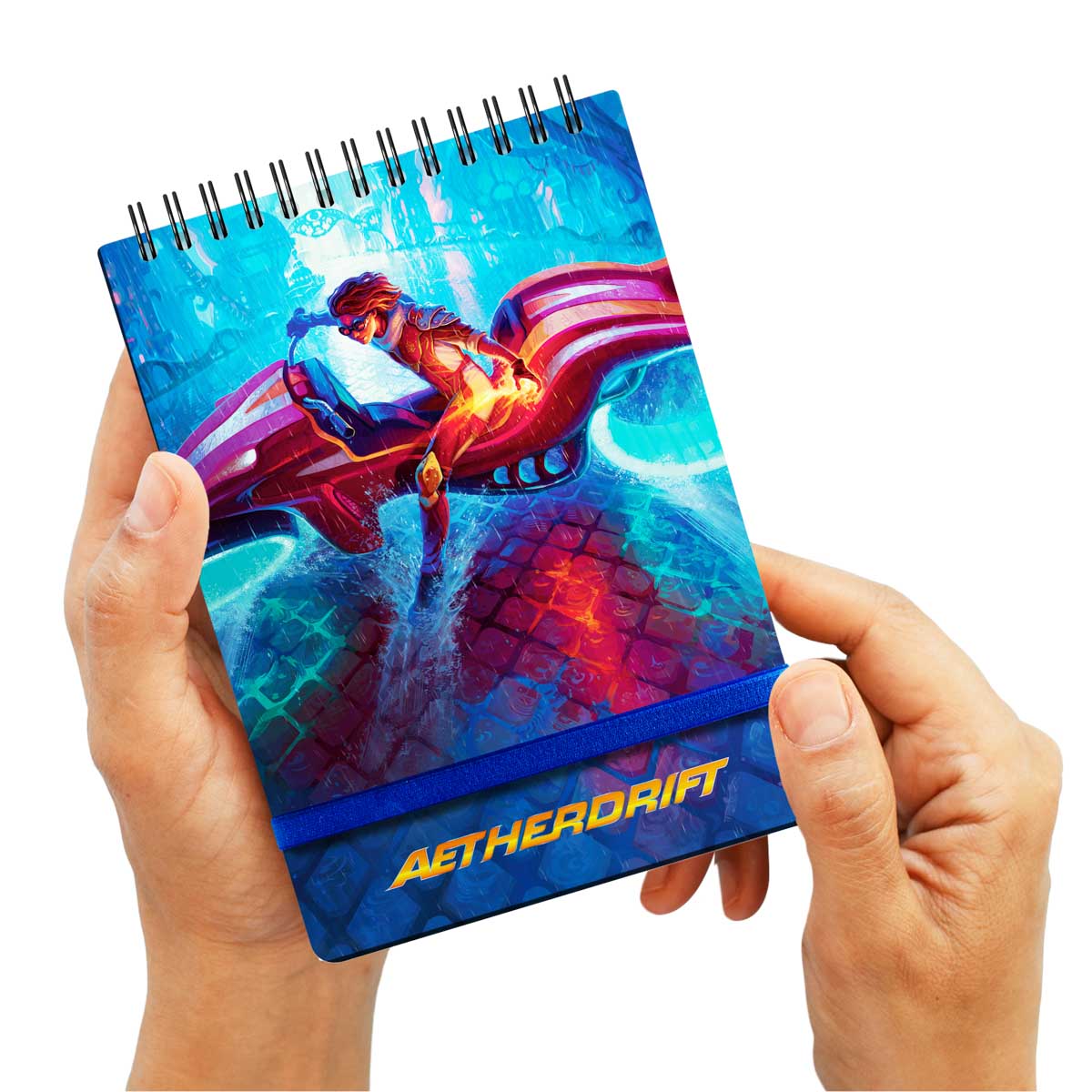 A blue Aetherdrift Chandra Spiral Life Pad for Magic: The Gathering. Brand: Aetherdrift, Item: Chandra Spiral Life Pad.