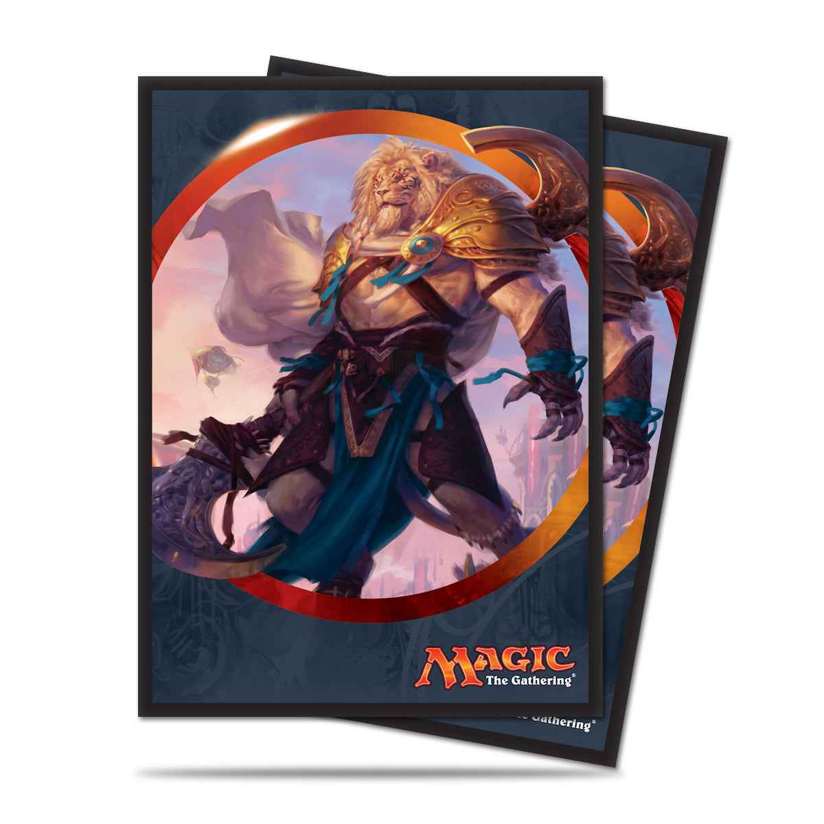 A Magic: The Gathering Aether Revolt Ajani Unyielding Standard Deck Protector Sleeves (80ct). Brand: Ultra PRO, Item: Aether Revolt Ajani Unyielding Standard DECK PROTECTOR® Sleeves (80ct)