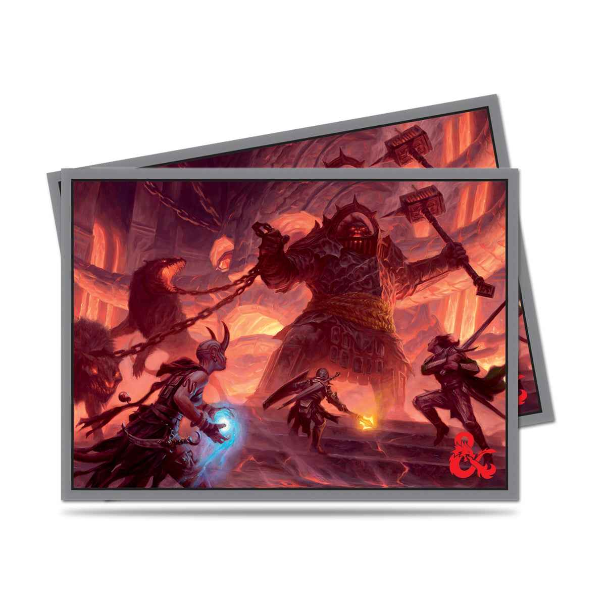 A Dungeons & Dragons themed Fire Giant Standard DECK PROTECTOR® Sleeves (50ct). Brand: Ultra PRO, Item: Fire Giant Standard DECK PROTECTOR® Sleeves (50ct) for Dungeons & Dragons