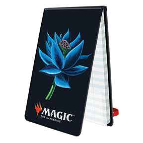 A black Magic: The Gathering life pad featuring the iconic Black Lotus artwork. Brand: Ultra PRO, Item: Black Lotus Life Pad.