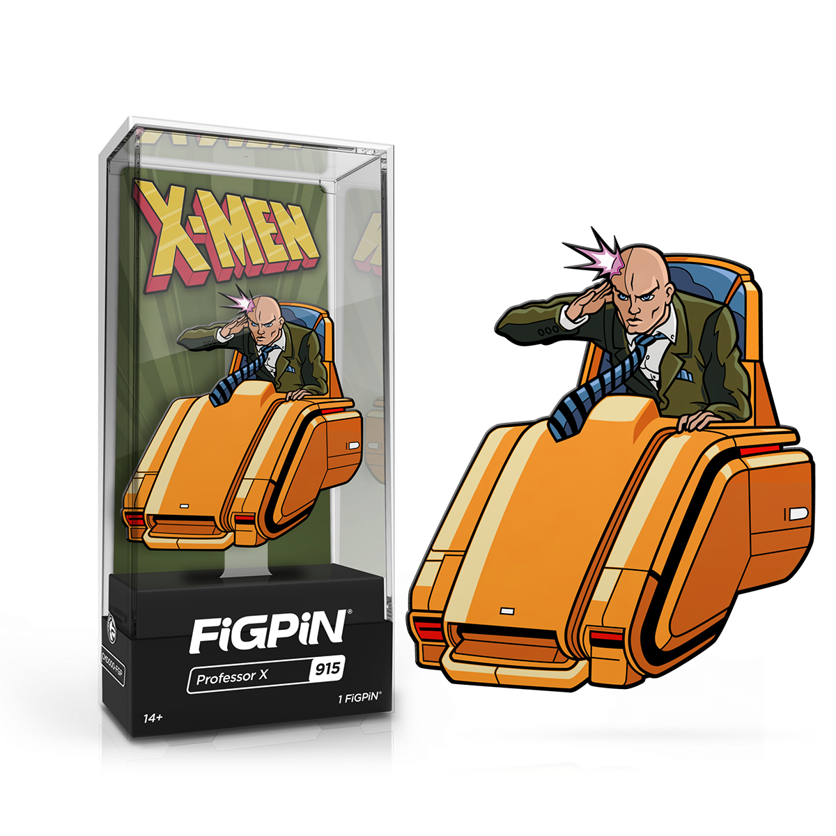 A FiGPiN XMen Professor X collectible figure in its display case.