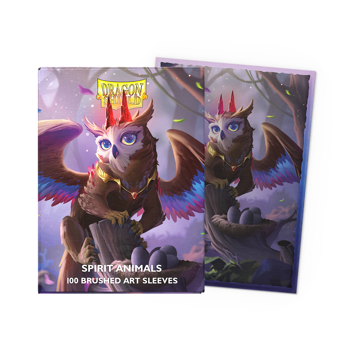 A Brushed Art Sleeve pack featuring a Dragowlis. Brand: Dragon Shield, Item: The Dragowlis - Brushed Art Sleeves