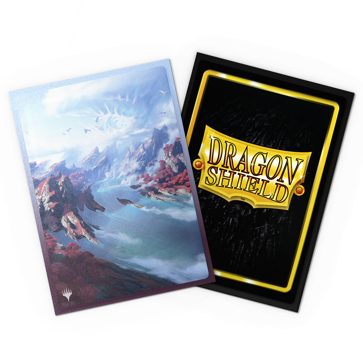 A matte dual art Magic: The Gathering card sleeve featuring the Scalding Tarn artwork. Brand: Dragon Shield, Item: Landfall Series - Scalding Tarn - Matte Dual Art Sleeves.