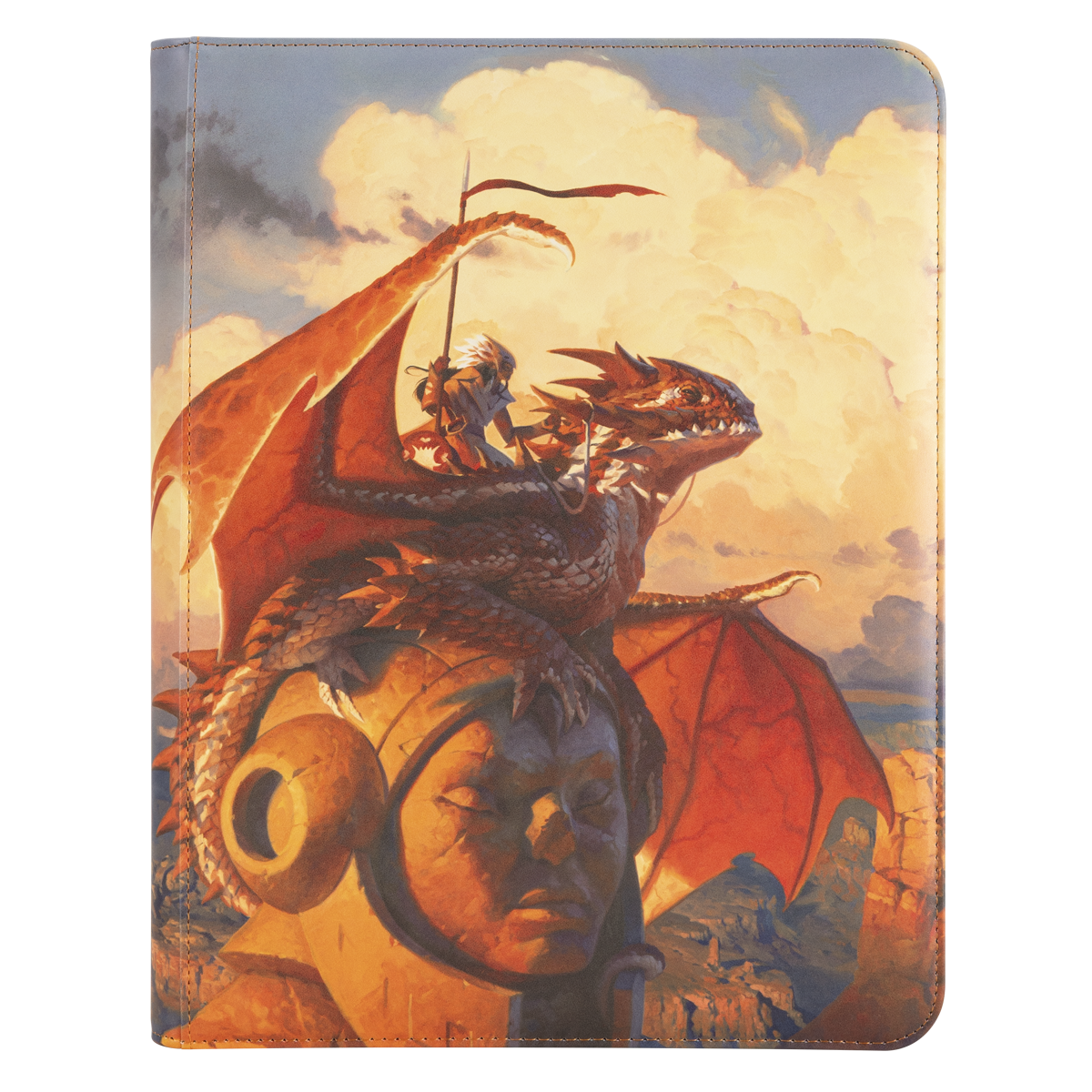 A leather-bound Signature Series - The Adameer - Art Zipster 360 by Dragon Shield (Dev).