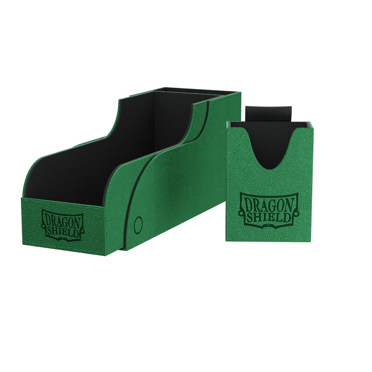 A Green/Black Nest +300 Deck Box. Brand: Dragon Shield, Item: Nest +300 - Green/Black.