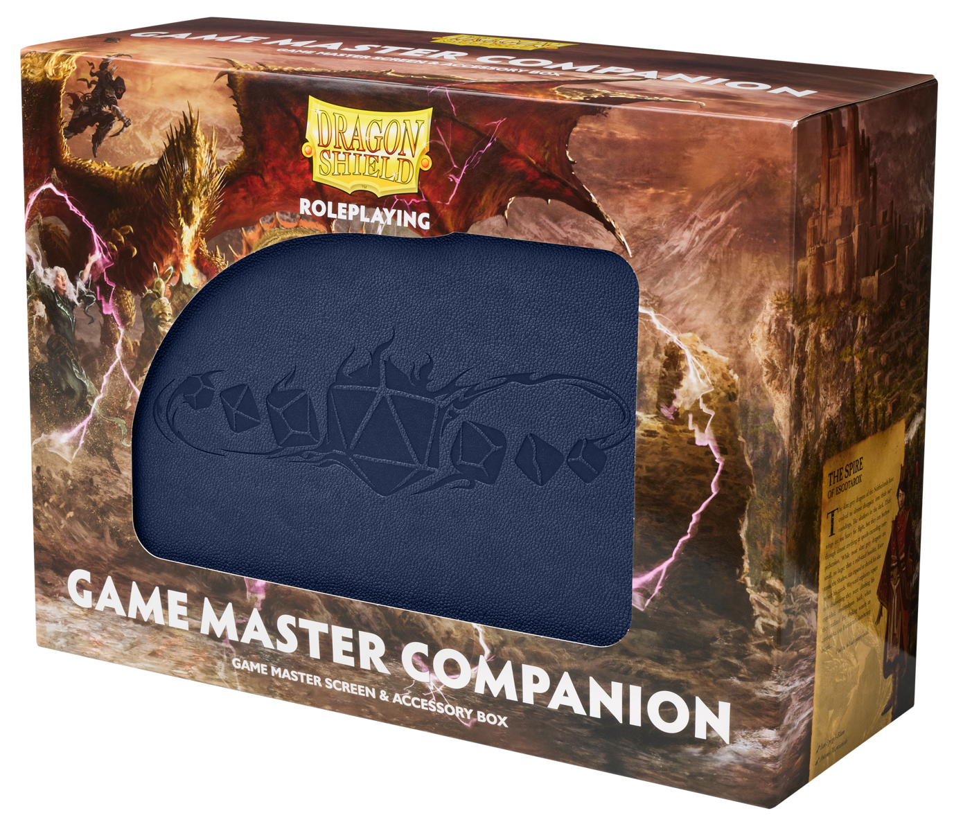 A Midnight Blue Game Master Companion Box. Brand: Dragon Shield, Item: Game Master Companion.