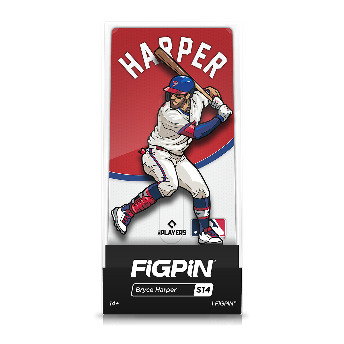 A Bryce Harper FiGPiN collectible. Brand: FiGPiN, Item: Bryce Harper S14.