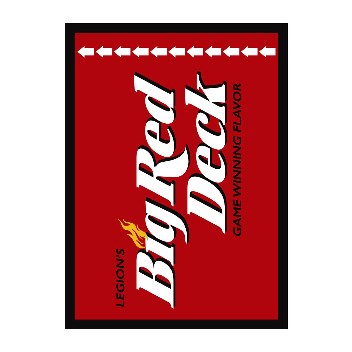 A red Big Red Deck Matte Sleeves. Brand: Legion Supplies, Item: Big Red Deck Matte Sleeves.