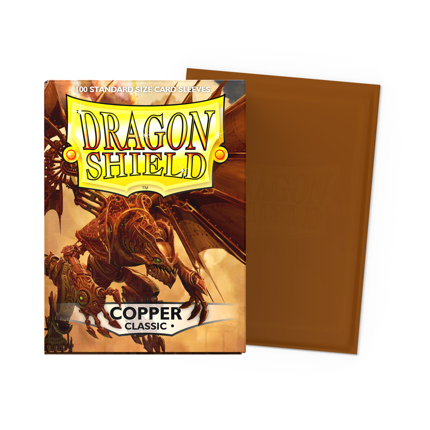 A copper colored Dragon Shield Classic Standard Size Card Sleeves.