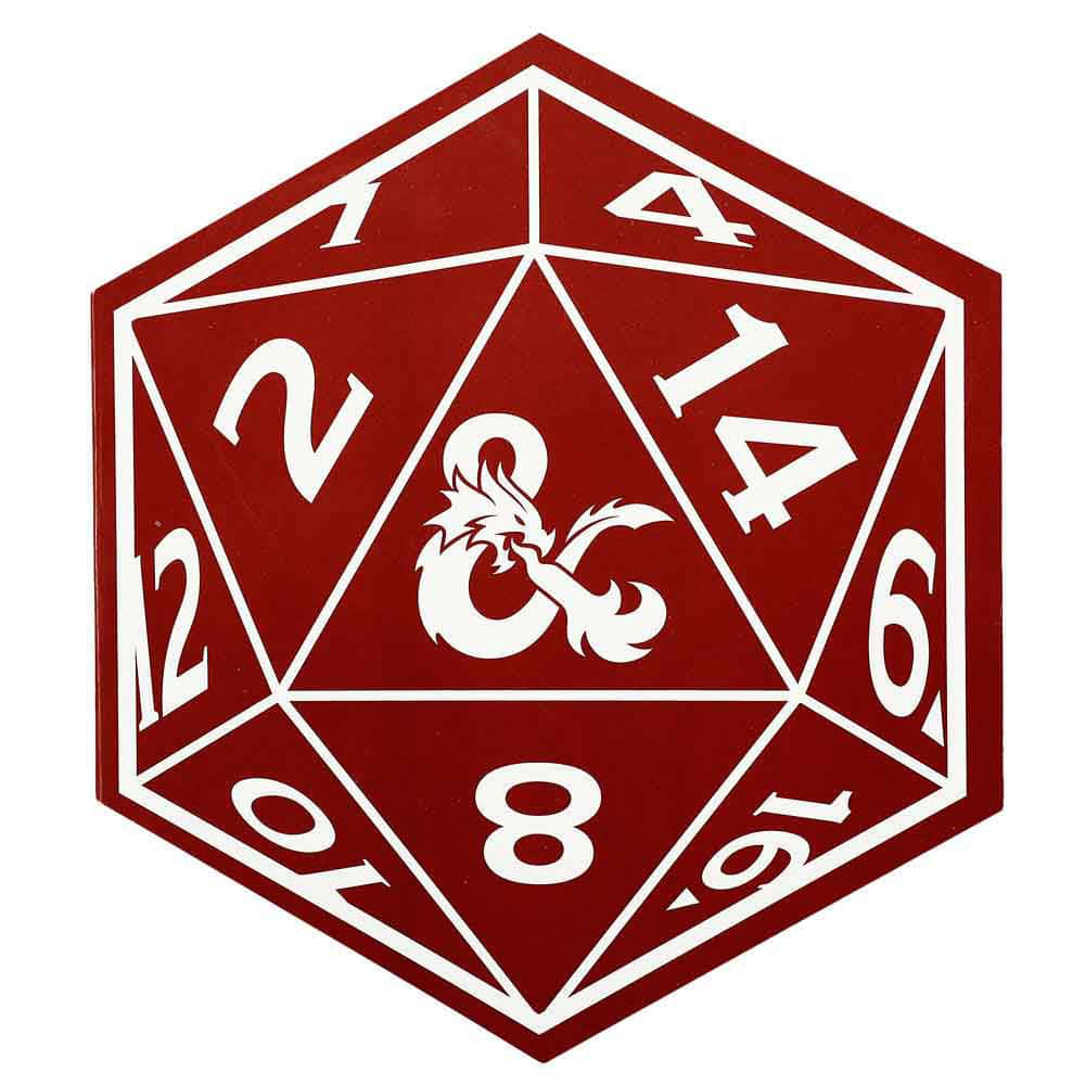 A Red D20 shaped Notebook. Brand: MTG PRO Shop, Item: Dungeons & Dragons Red D20 shaped Notebook.