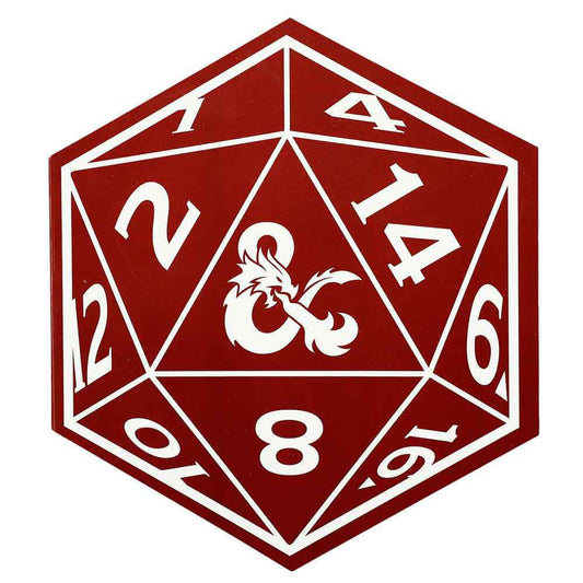 A Red D20 shaped Notebook. Brand: MTG PRO Shop, Item: Dungeons & Dragons Red D20 shaped Notebook.