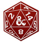 A Red D20 shaped Notebook. Brand: MTG PRO Shop, Item: Dungeons & Dragons Red D20 shaped Notebook.