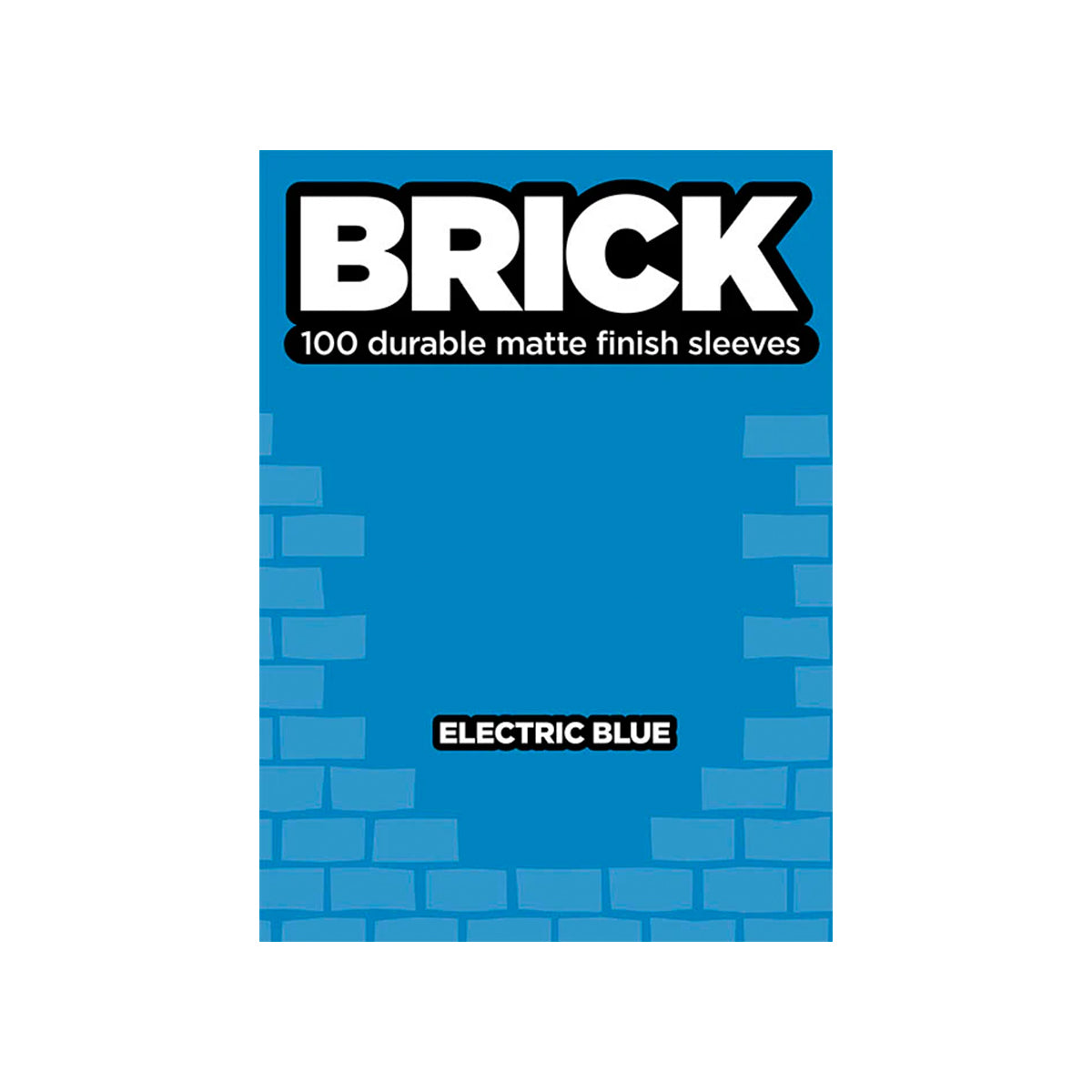 A blue Brick sleeves. Brand: Legion Supplies, Item: Electric Blue Brick Sleeve.