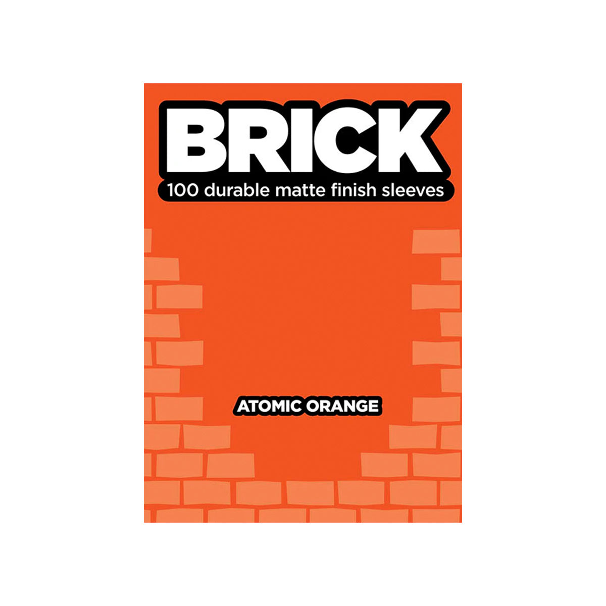 An Atomic Orange Brick Sleeves. Brand: Legion Supplies, Item: Atomic Orange Brick Sleeve.