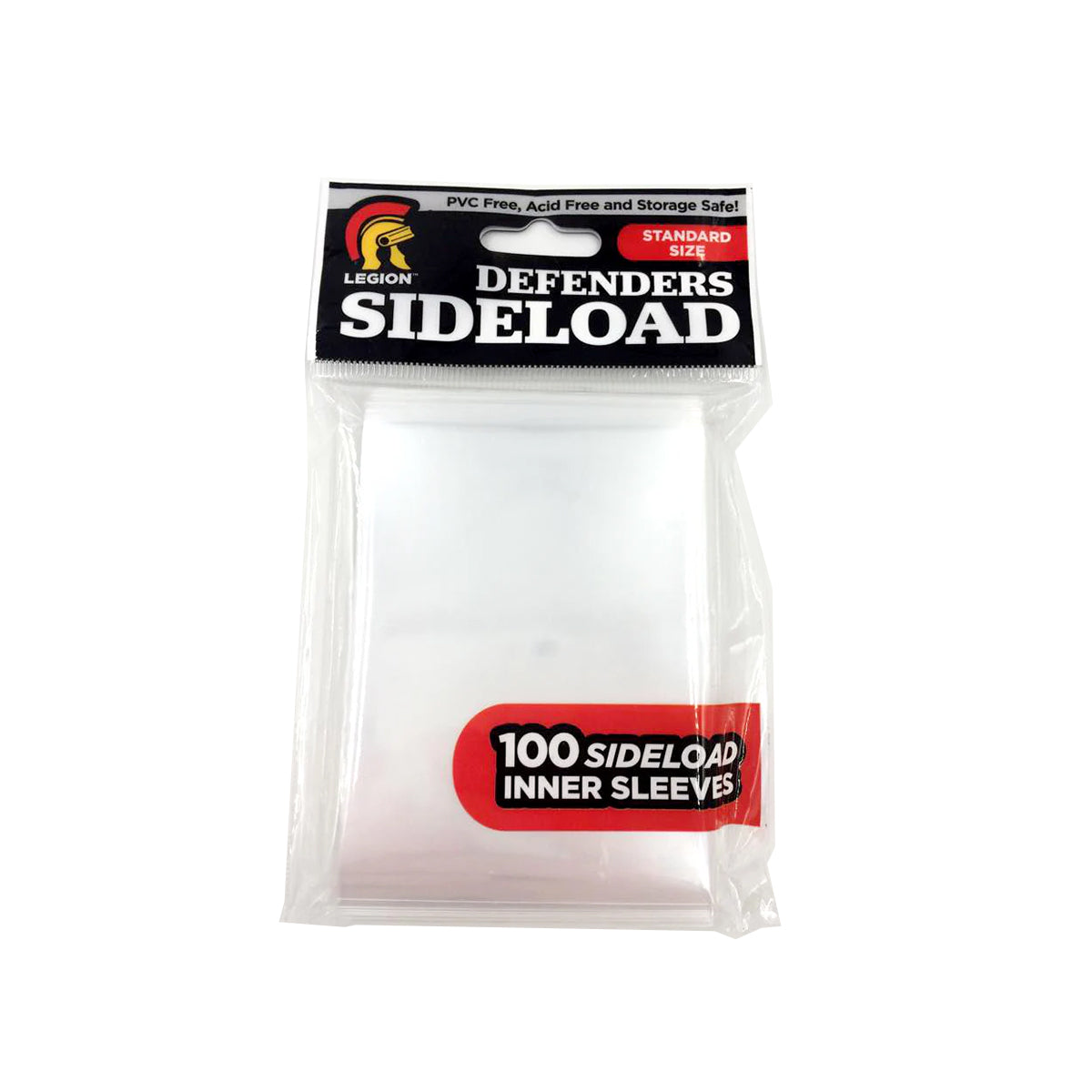 A clear sideload Defenders inner sleeves. Brand: Legion Supplies, Item: Clear Sideload Defenders Sleeves.
