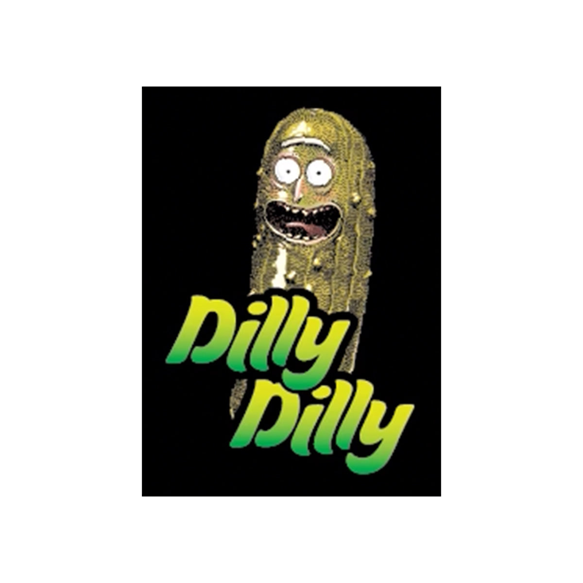 A green and yellow Dilly Dilly Pickle graphic. Brand: Legion Supplies, Item: Dilly Dilly Sleeve.