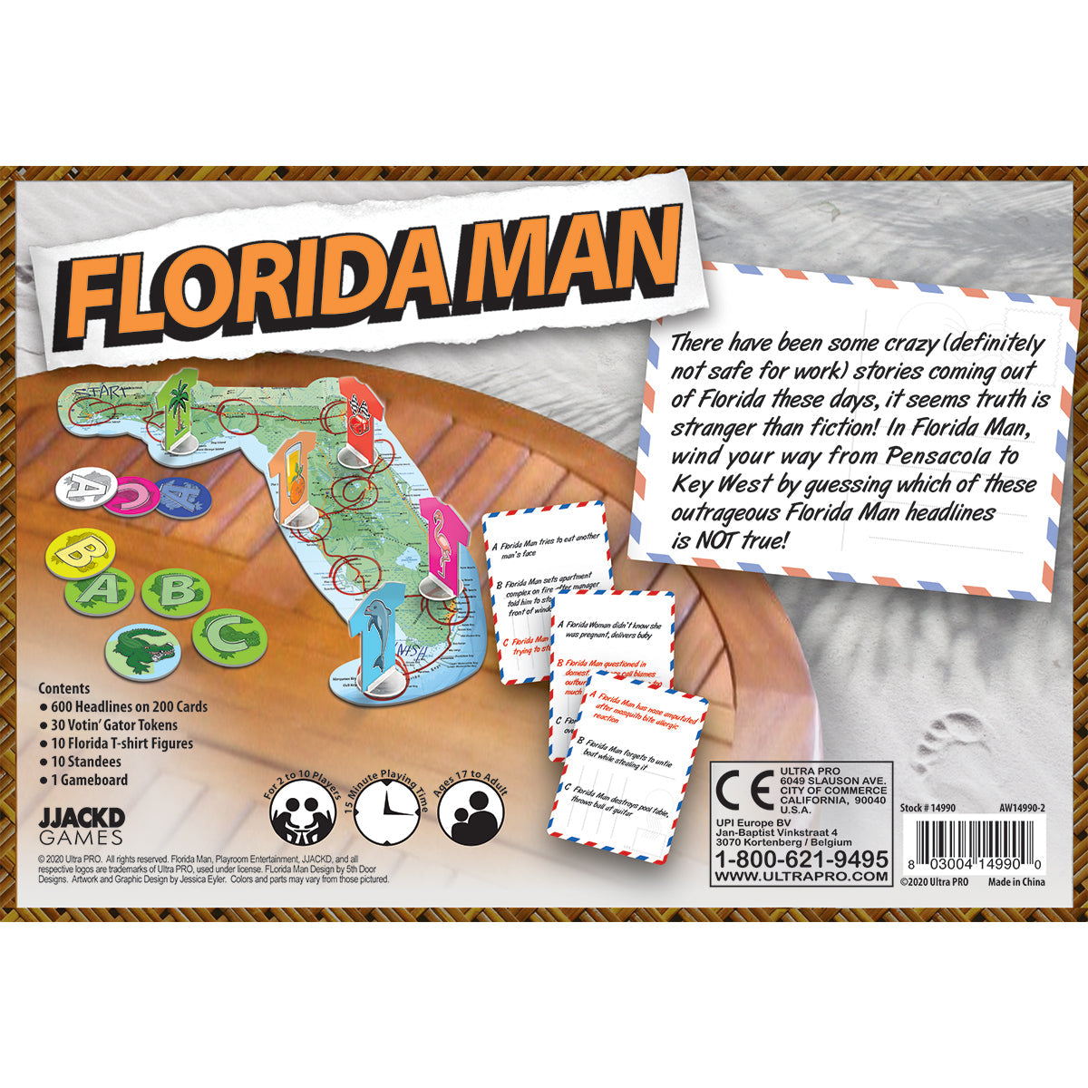 A Florida Man board game. Brand: Ultra PRO, Item: Florida Man.