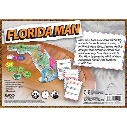 A Florida Man board game. Brand: Ultra PRO, Item: Florida Man.