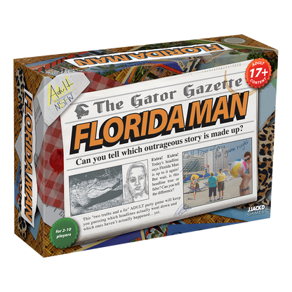 A board game box for Florida Man. Brand: Ultra PRO Entertainment, Item: Florida Man.