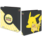 A black and yellow Pikachu 3-Ring Album for Pokemon Trading Card Game. Brand: Ultra PRO, Item: 2" Pikachu 3-Ring Album for Pokémon.