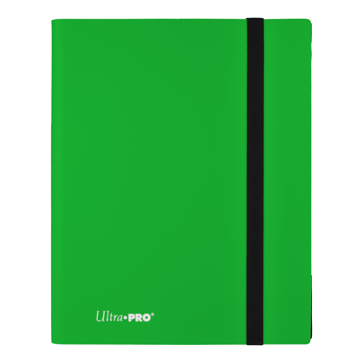 A Lime Green 9-Pocket PRO-BINDER. Brand: Ultra PRO, Item: ECLIPSE® 9-Pocket PRO-BINDER® - Lime Green