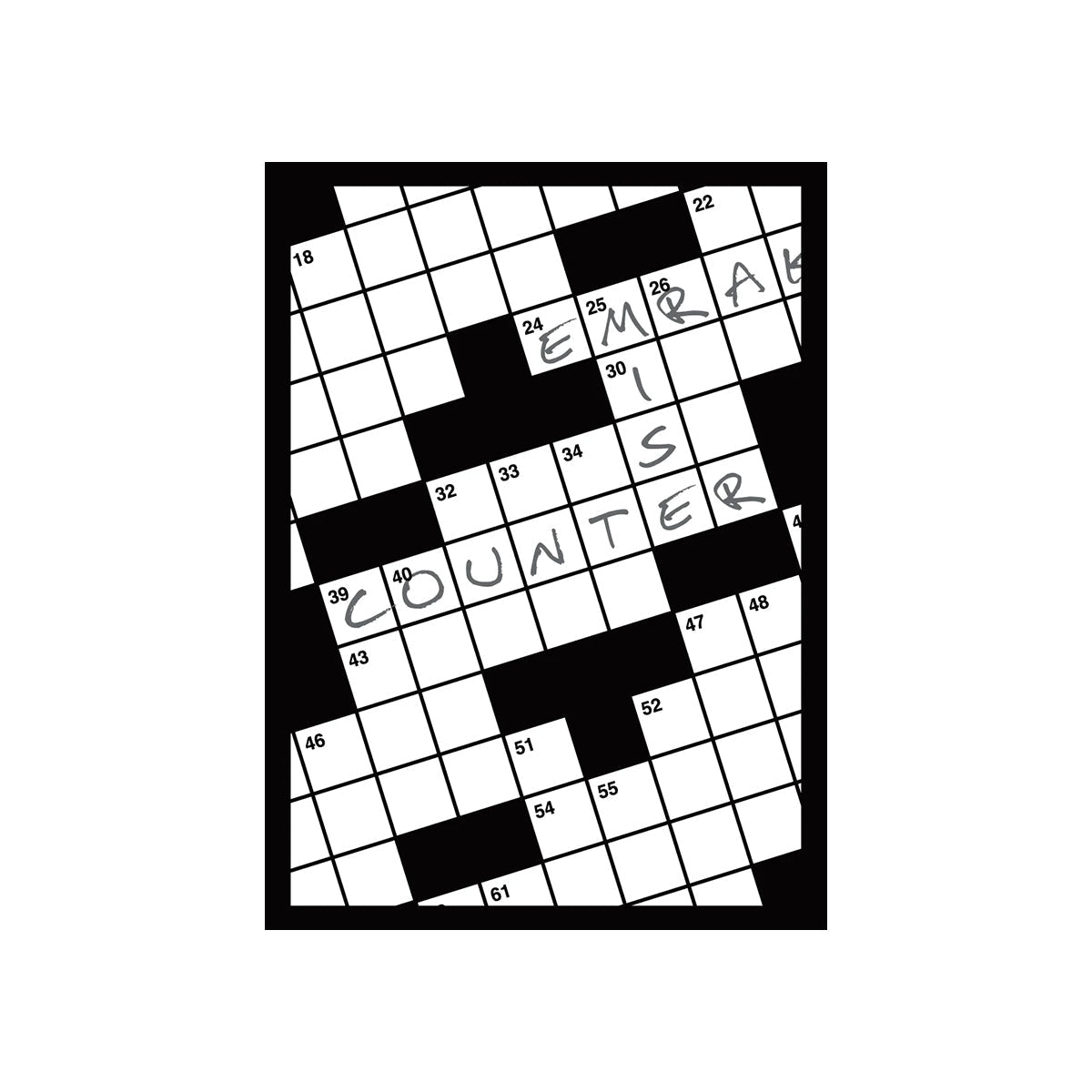 A clear Crossword Sleeve. Brand: Legion Supplies, Item: Crossword Sleeve.