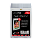 A clear Ultra PRO ONE-TOUCH Magnetic Card Holder (5ct) for 100pt cards with UV protection.