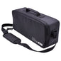 A black Ultra PRO Deluxe Gaming Trove carrying case with a shoulder strap and handle.