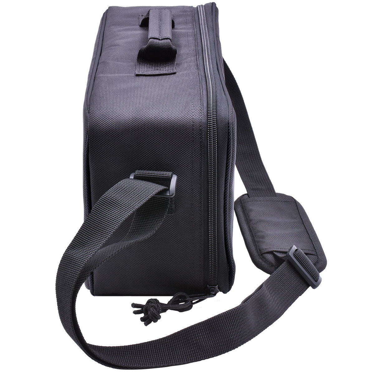 A black Deluxe Gaming Trove carrying case. Brand: nan, Item: Deluxe Gaming Trove.
