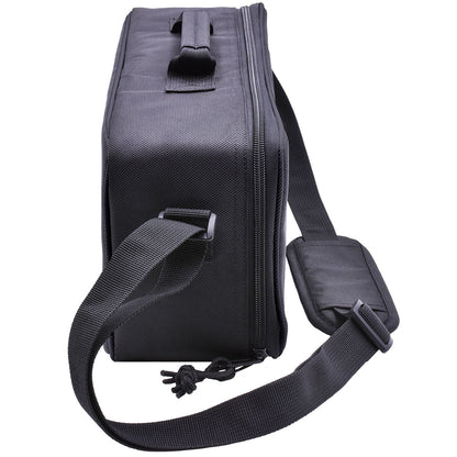 A black Deluxe Gaming Trove carrying case. Brand: nan, Item: Deluxe Gaming Trove.