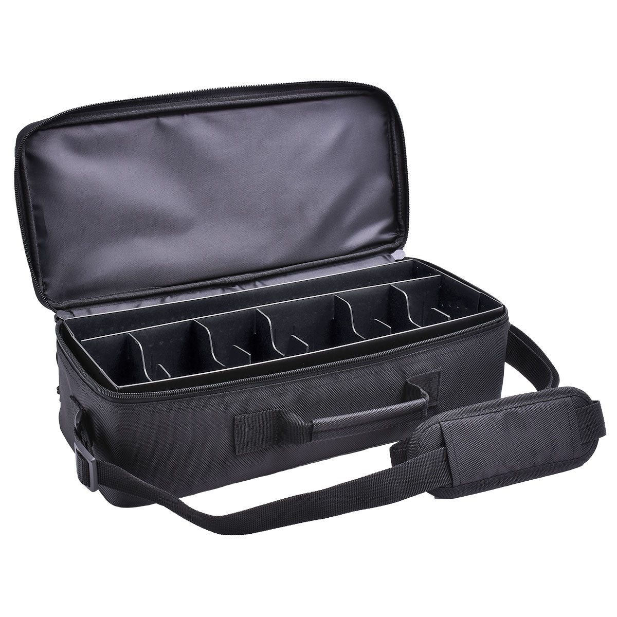 A black Deluxe Gaming Trove storage case. Brand: nan, Item: Deluxe Gaming Trove.