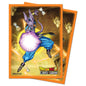 An orange Dragon Ball Super Card Game Beerus Standard DECK PROTECTOR® Sleeves (65ct) by Ultra PRO.