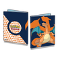 A navy blue Charizard 9-Pocket Portfolio for Pokemon Trading Card Game. Brand: Ultra PRO, Item: Charizard 9-Pocket Portfolio for Pokemon