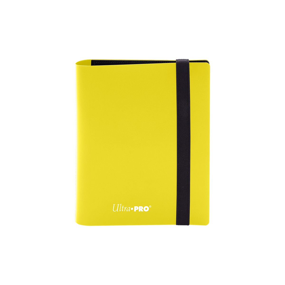 A Lemon Yellow 2-Pocket PRO-BINDER. Brand: Ultra PRO, Item: ECLIPSE® 2-Pocket PRO-BINDER® - Lemon Yellow