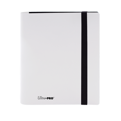 A white 4-Pocket PRO-BINDER. Brand: Ultra-Pro, Item: ECLIPSE® 4-Pocket PRO-BINDER®