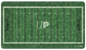 A green football field playmat mousepad. Brand: Ultra PRO, Item: Football Field Breaker Mat Mousepad.