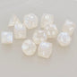 A pearlescent Arctic White Acrylic RPG Dice Set (11ct) from Ultra PRO.