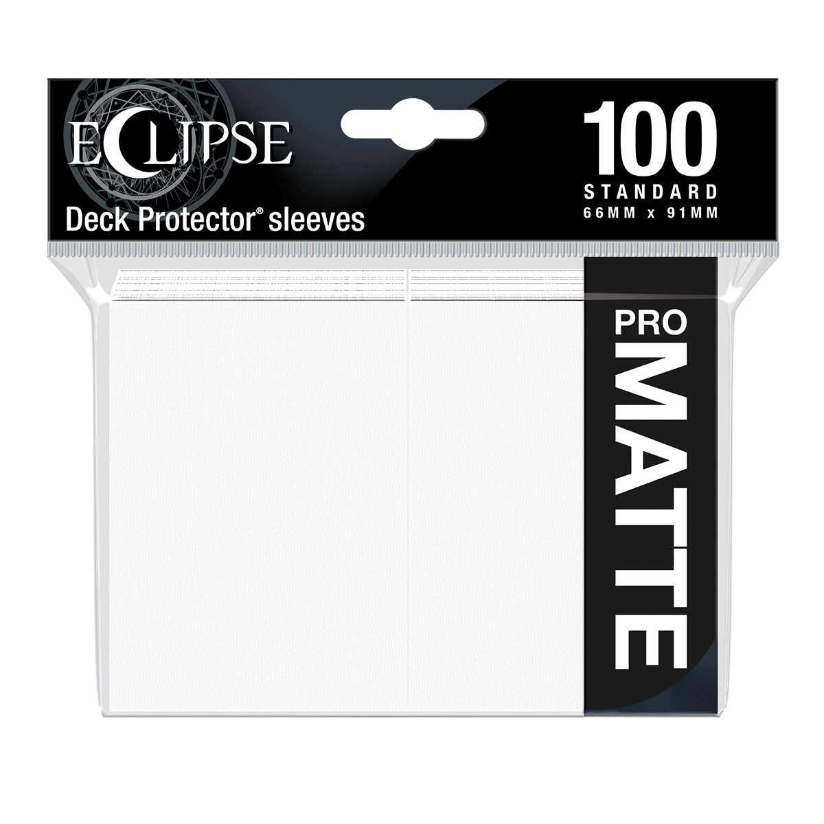 A White Eclipse Matte Standard Deck Protector Sleeves (100ct). Brand: Ultra PRO, Item: Arctic White