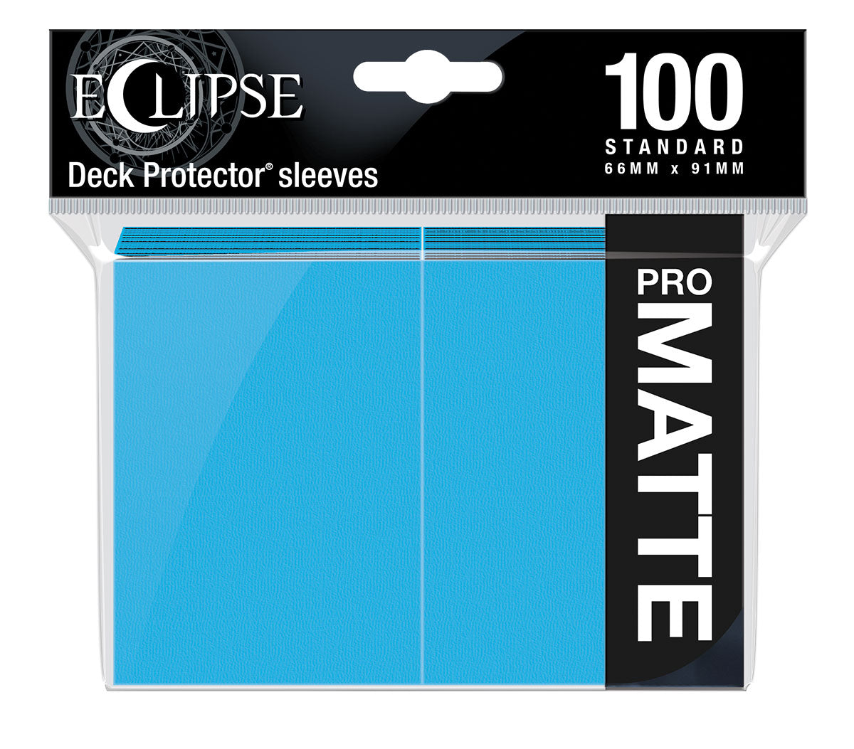 A Sky Blue Matte Standard Deck Protector Sleeves. Brand: Ultra PRO, Item: ECLIPSE Matte Standard Deck Protector Sleeves (100ct)