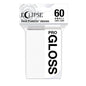 A white Eclipse Gloss Small Deck Protector sleeves. Brand: Ultra PRO, Item: ECLIPSE Gloss Small DECK PROTECTOR Sleeves (60ct) - Arctic White